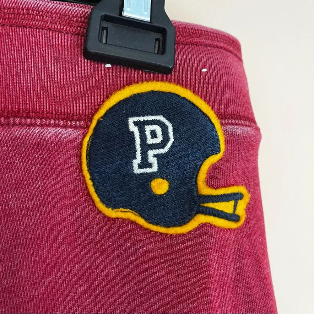 RARE Vintage PINK Joggers Faded Red with Patches and White Piping Size M - Picture 11 of 12